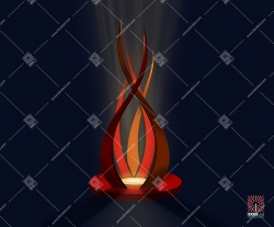 Светодиодная 3D-фигура "Огонь"