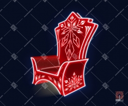 Светодиодная 3D-фигура "Красный трон"