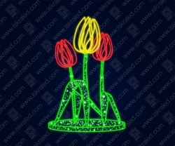 Светодиодная 3D-фигура Тюльпановый букет"