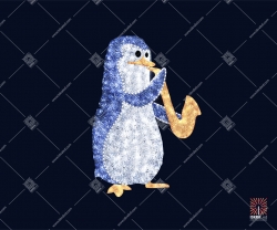 Светодиодная 3D-фигура "Пингвин с трубой"