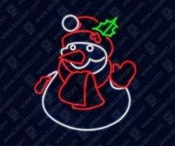 Светодиодная 2D-фигура Снеговик"