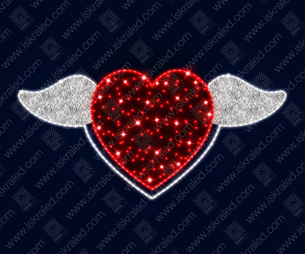 Светодиодная 2D-фигура "На крыльях любви"