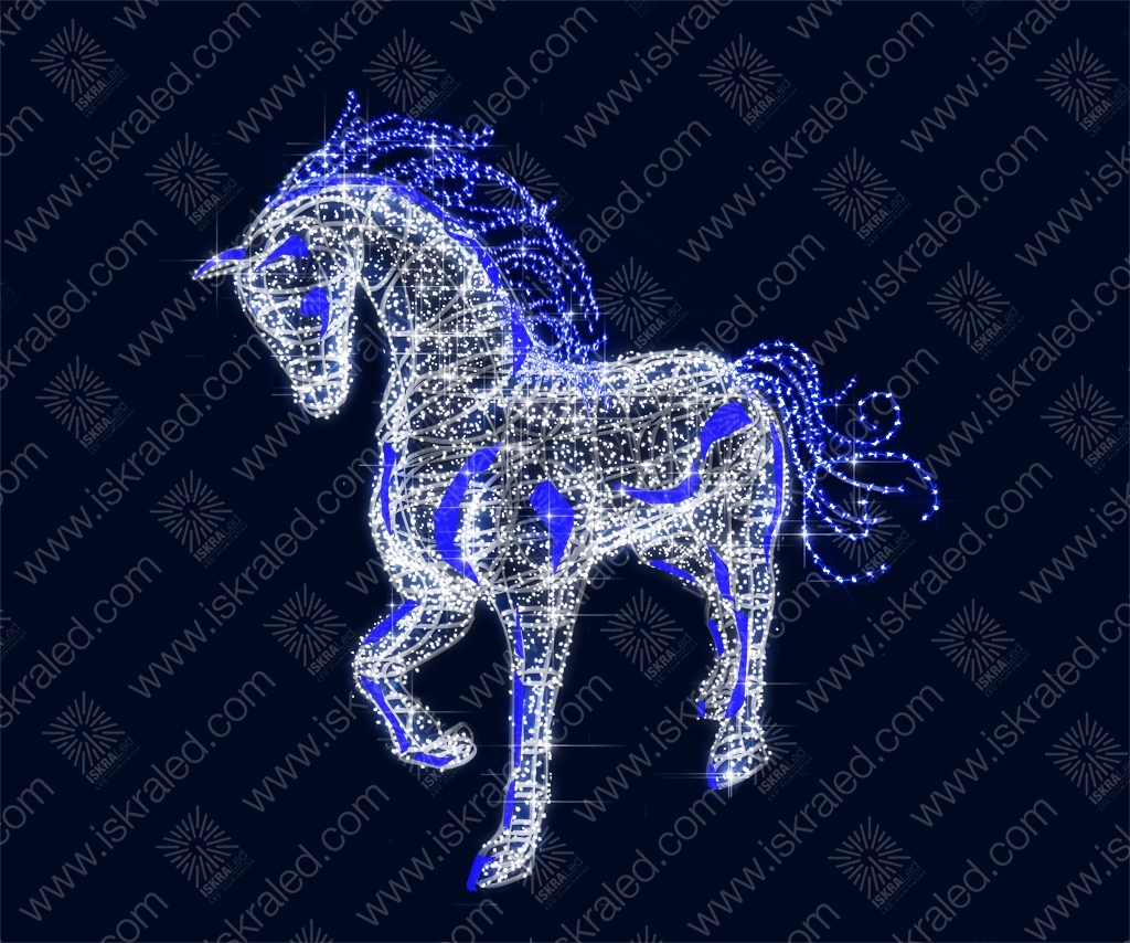 Светодиодная 3D-фигура Конь вороной"