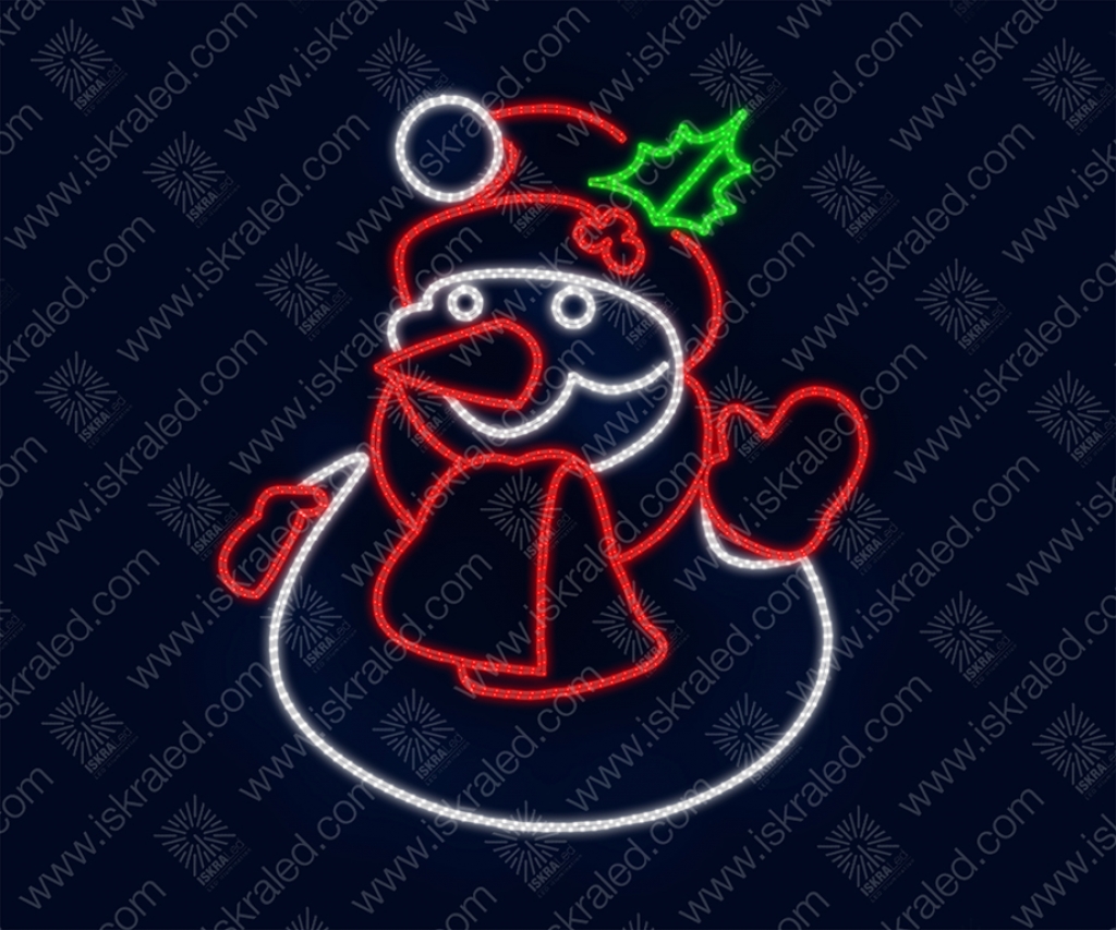 Светодиодная 2D-фигура "Снеговик"
