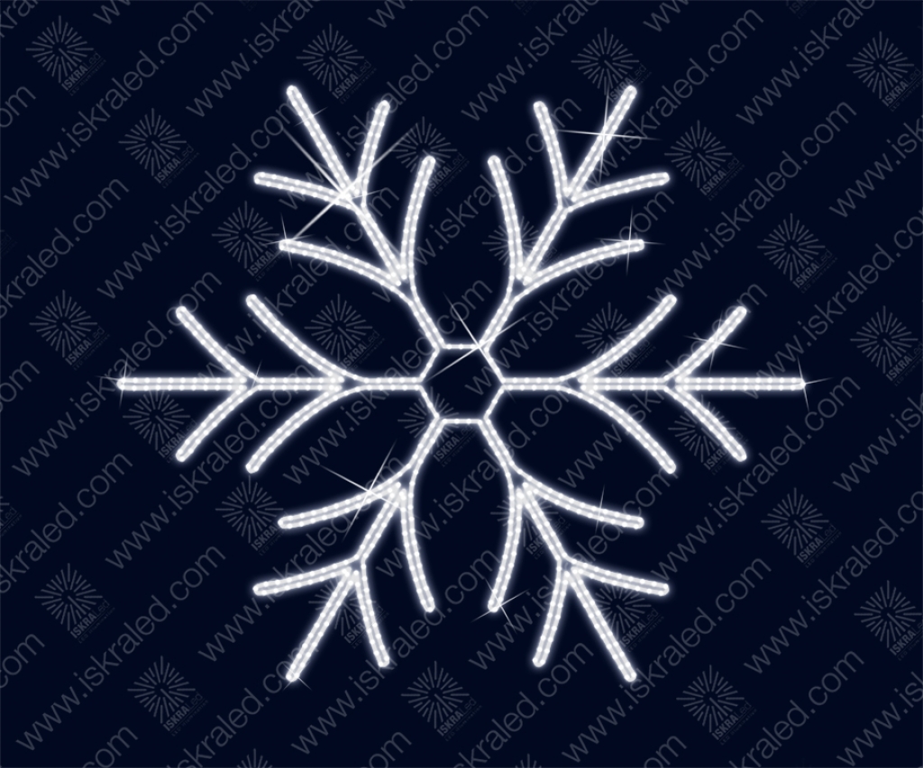 Светодиодная 2D-фигура "Классическая снежинка"