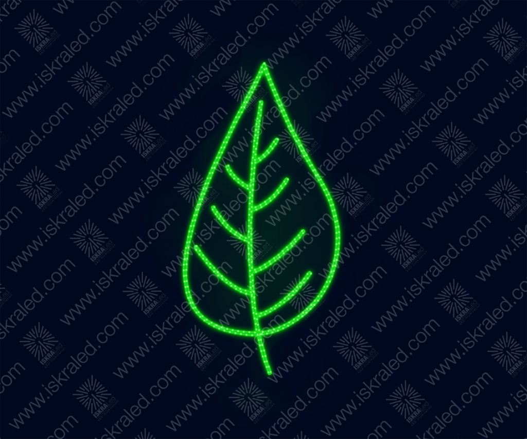 Светодиодная 2D-фигура "Изумрудный листок"